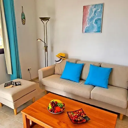 Flat Blue Ocean, Beachfront, Sea View, 1 Bedroom, Livingroom, Fast Internet * Costa Calma