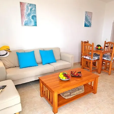 Apartment Flat Blue Ocean, Beachfront, Sea View, 1 Bedroom, Livingroom, Fast Internet Costa Calma