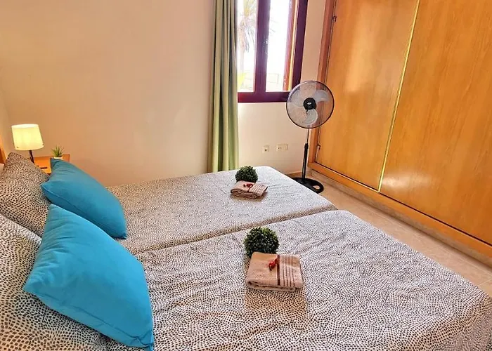 Flat Blue Ocean, Beachfront, Sea View, 1 Bedroom, Livingroom, Fast Internet Costa Calma